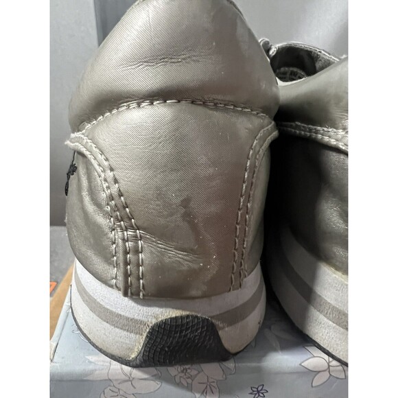 Chinese Laundry Wash Vintage 90s Avril Satin Pewter Sneakers Women US Sz 8 - Picture 11 of 16